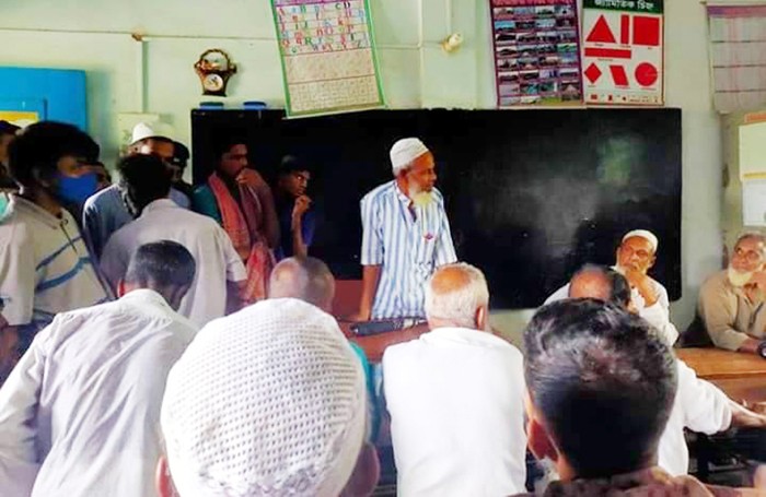 জগন্নাথপুরে অপপ্রচার রোধে গ্রামবাসীর প্রতিবাদ সভা