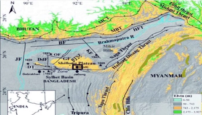 ডাউকি ফল্টের কারণে ভূমিকম্পের চরম ঝুঁকিতে রয়েছে সিলেট