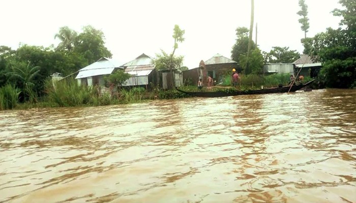 মৌলভীবাজারে টানা বর্ষণ ও পাহাড়ী ঢলে ৩৫ ইউনিয়ন বন্যা কবলিত ২ লাখ মানুষ পানিবন্দী